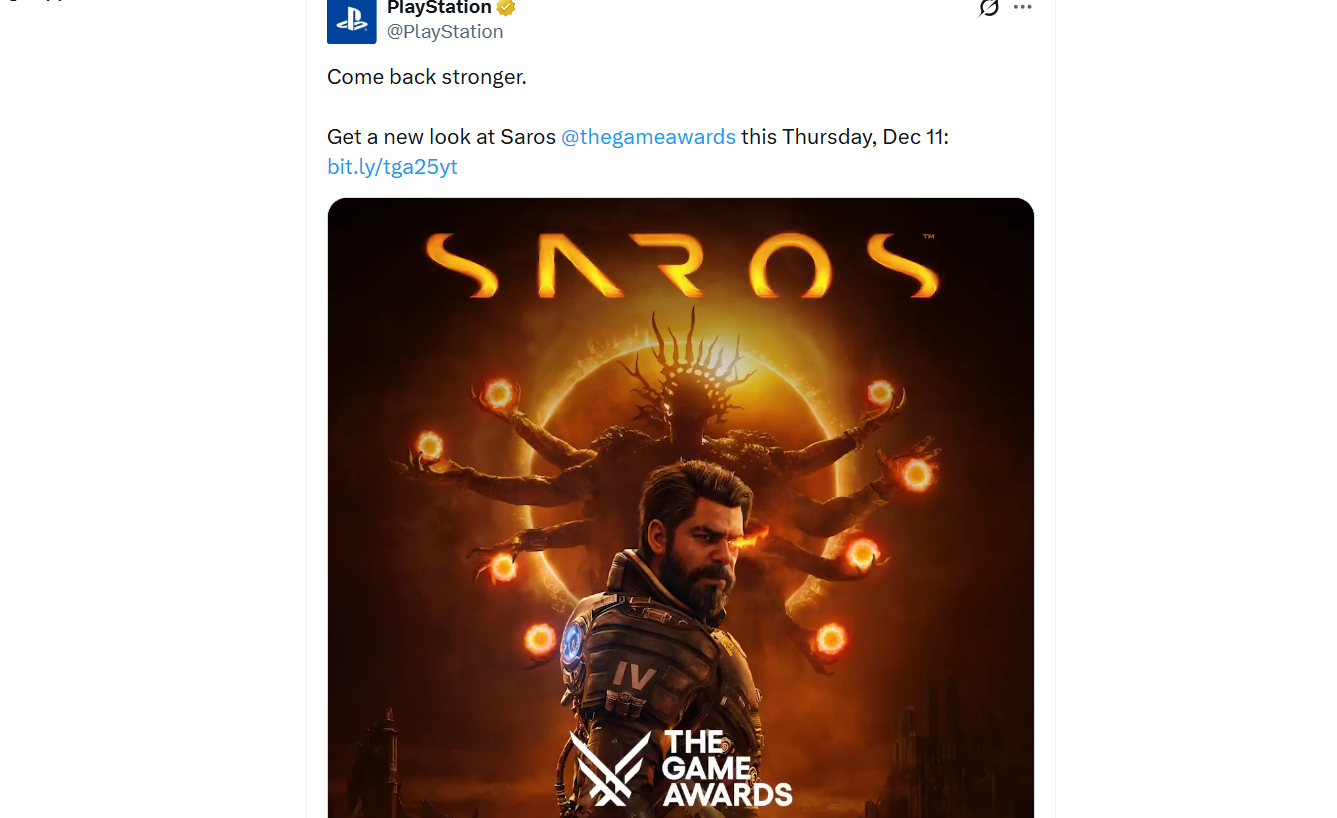 Новый экшен Saros для PS5 авторов Returnal действительно покажут на The Game Awards - изображение 1 Новый экшен Saros для PS5 авторов Returnal действительно покажут на The Game Awards - фото 1