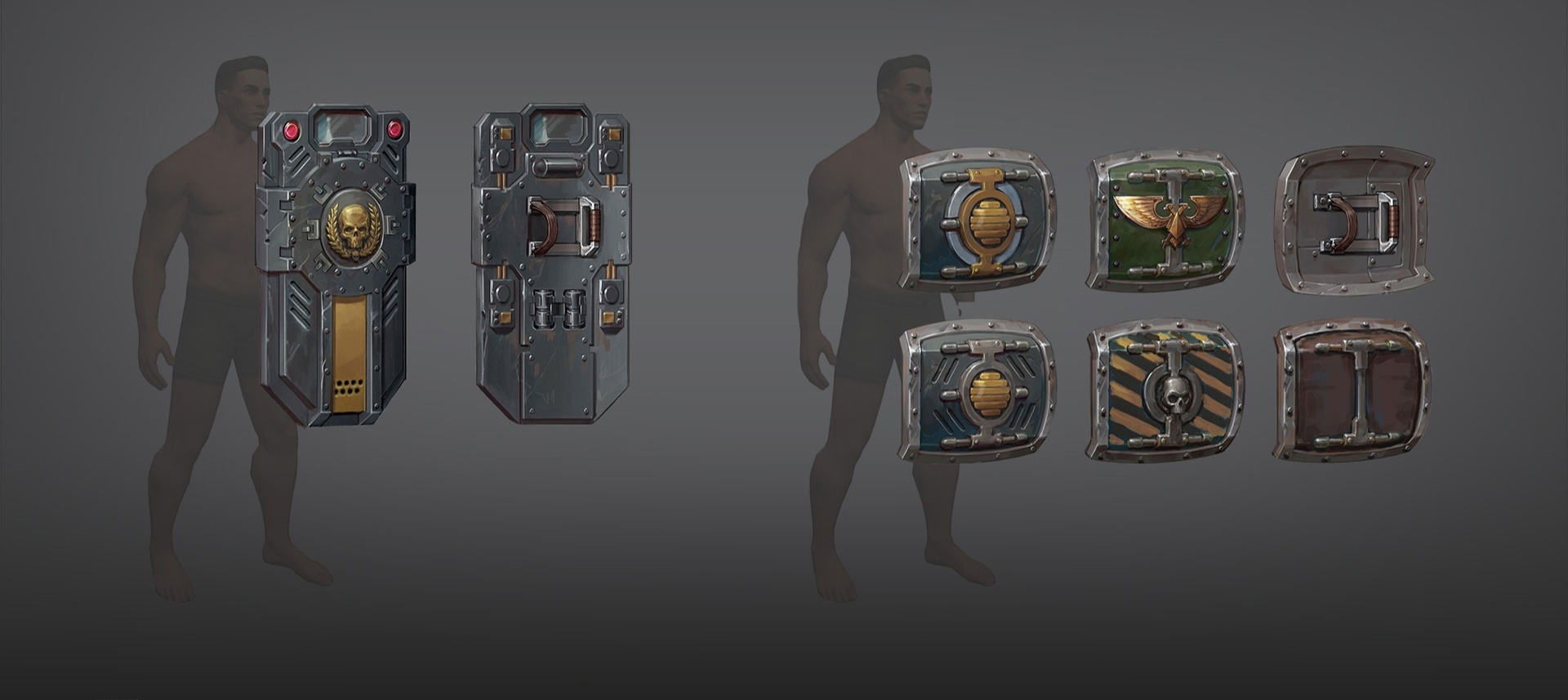 Концепт-арт щита для Warhammer 40,000: Rogue Trader