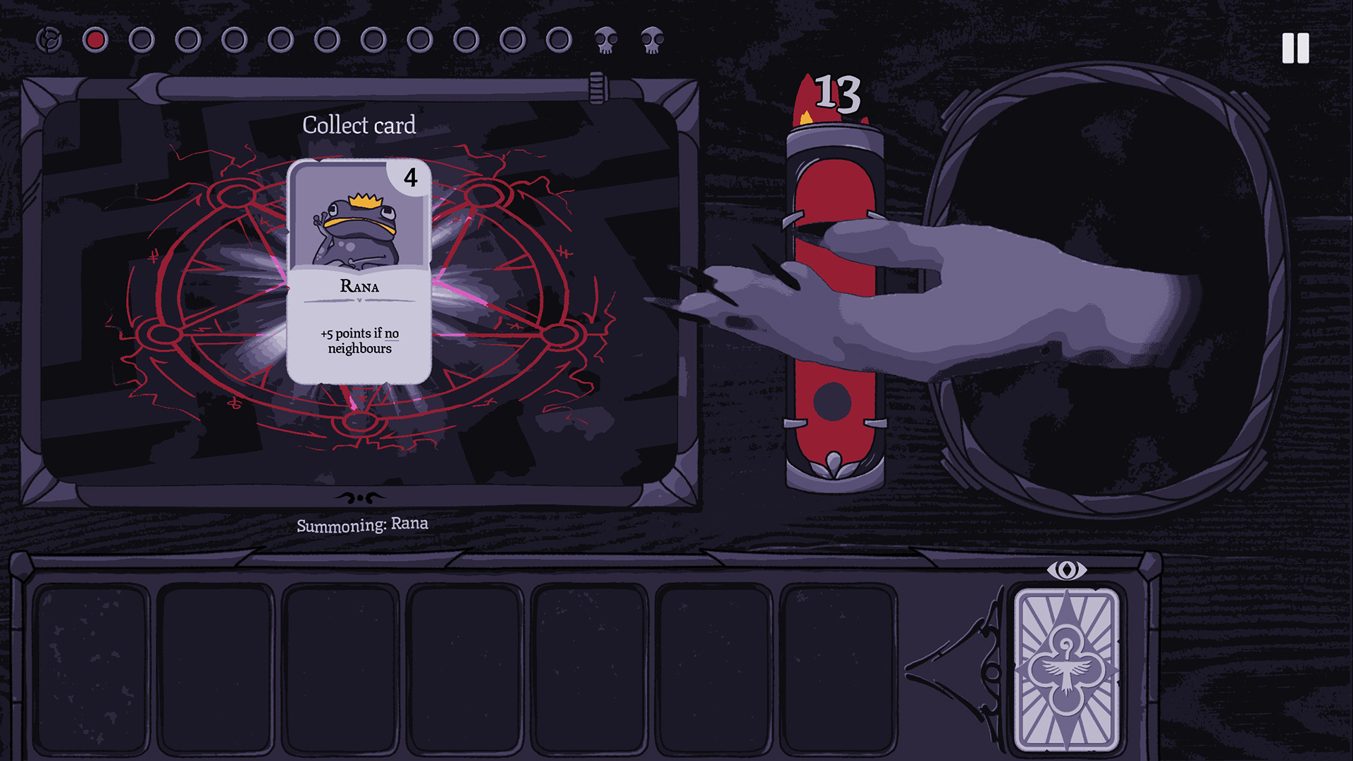 Призванная в ходе ритуала карта.

Источник: видеоигра Burn With Me