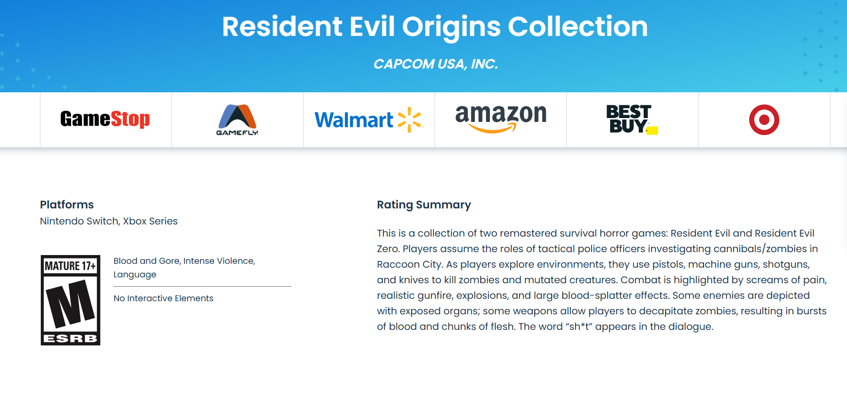 Capcom может готовить версию Resident Evil Origins Collection для Xbox Series - изображение 1 Capcom может готовить версию Resident Evil Origins Collection для Xbox Series - фото 1
