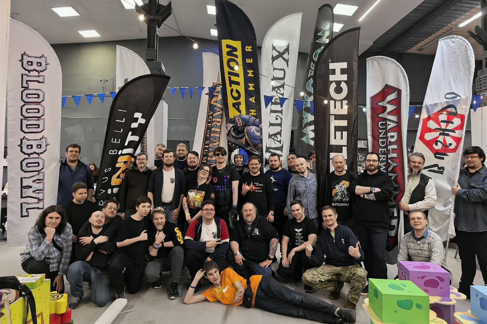 One of the most active audiences at the festival gathered in the wargame zone.  Source: WarBand