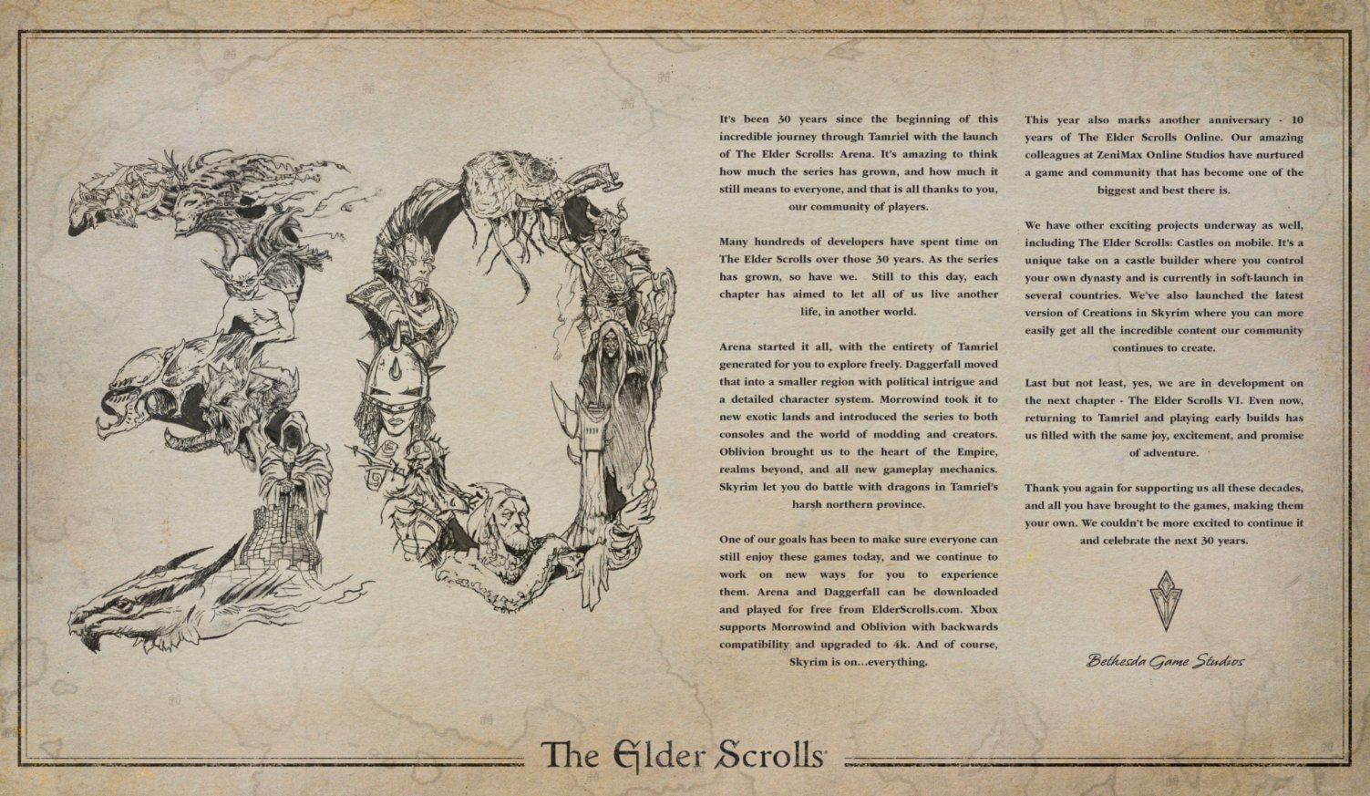 Серия The Elder Scrolls отпраздновала своё тридцатилетие - изображение 1 Серия The Elder Scrolls отпраздновала своё тридцатилетие - фото 1