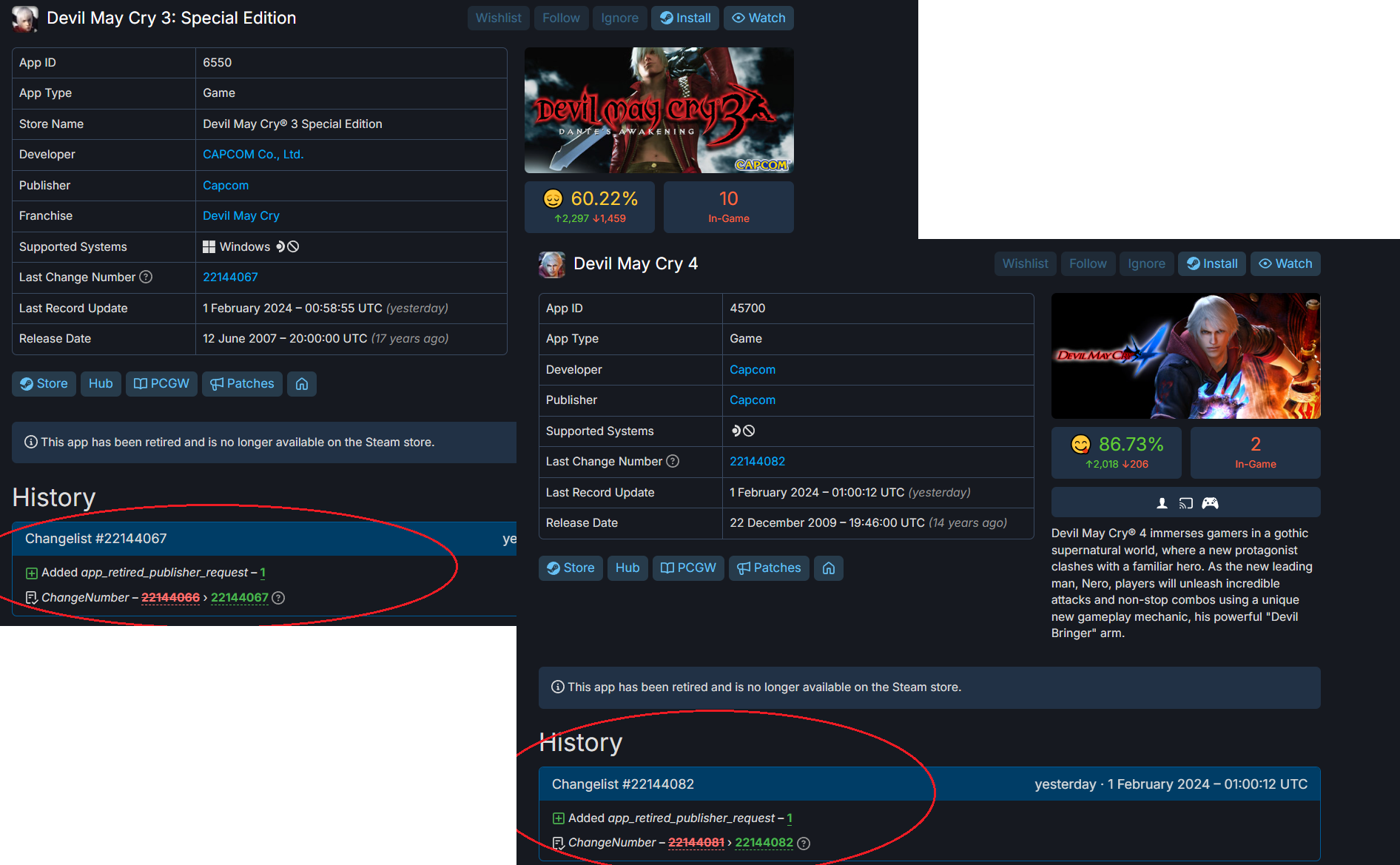 Две игры Devil May Cry сняли с продажи в Steam без объяснений со стороны Capcom - изображение 1 Две игры Devil May Cry сняли с продажи в Steam без объяснений со стороны Capcom - фото 1