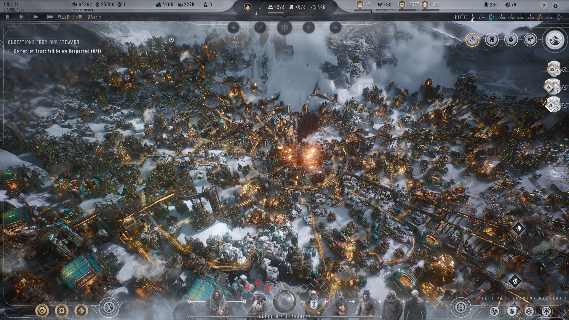 Решение проблемы масштабной застройки в Frostpunk 2