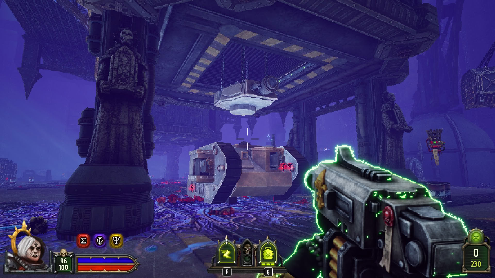 Красавец готовится.

Источник: видеоигра Warhammer 40,000: Boltgun 2