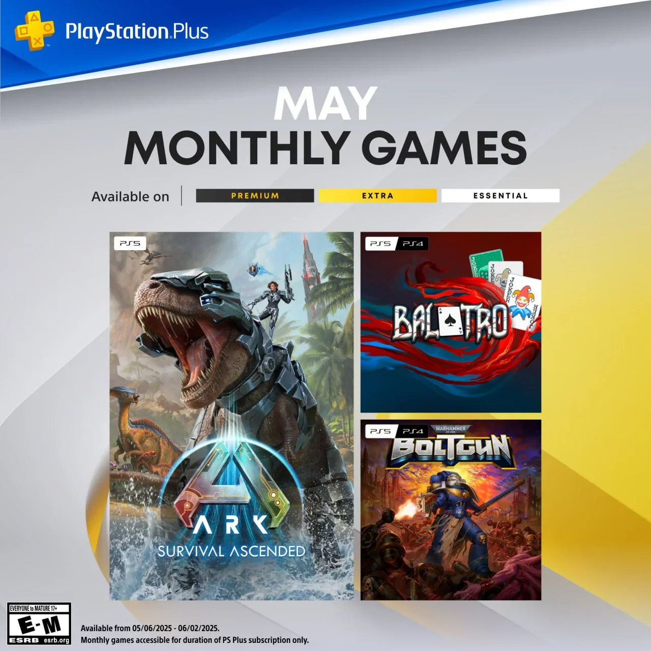 Balatro, Warhammer 40K: Boltgun и ARK: Survival Ascended войдут в майскую подборку PS Plus - изображение 1 Balatro, Warhammer 40K: Boltgun и ARK: Survival Ascended войдут в майскую подборку PS Plus - фото 1