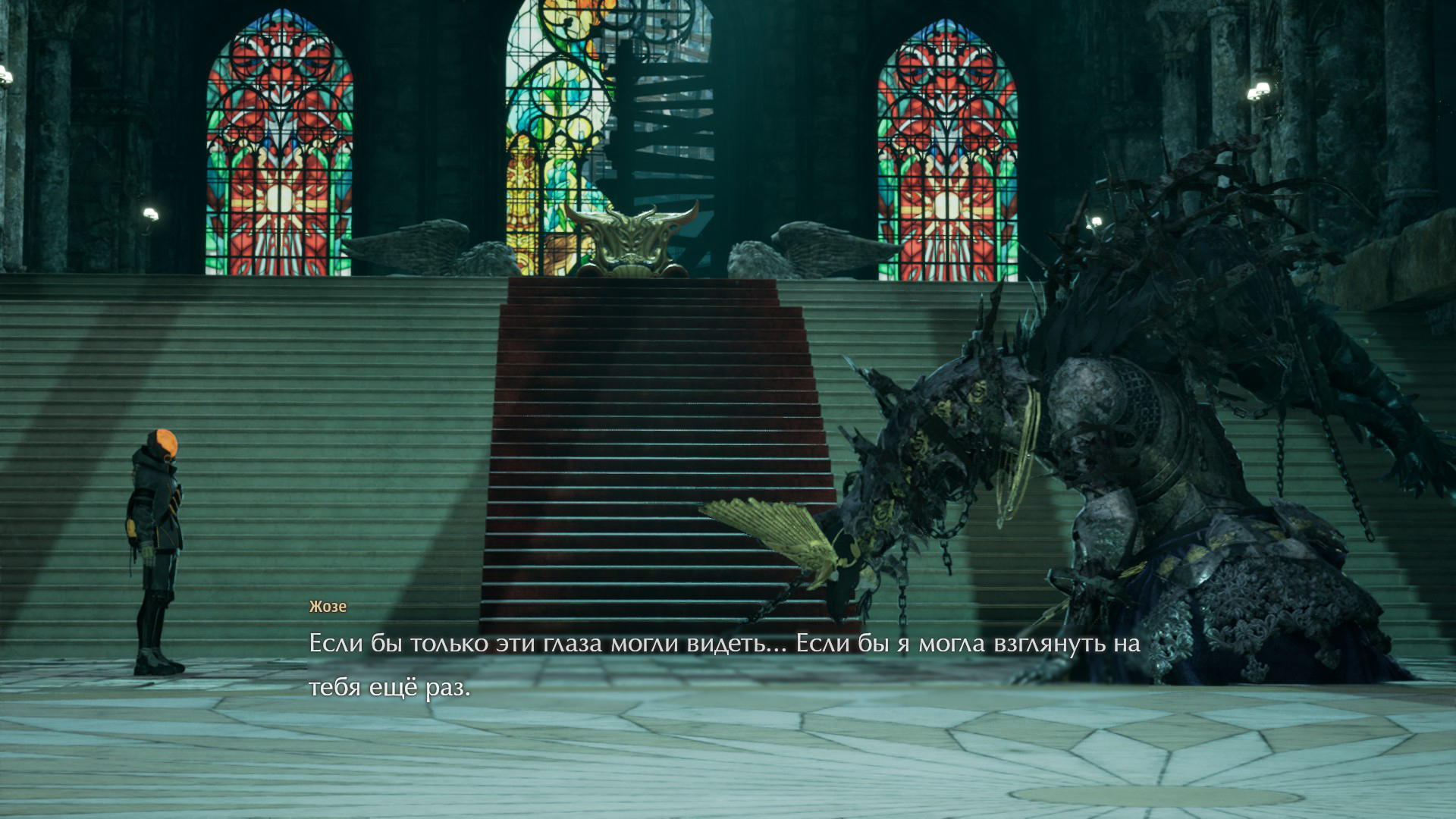 Битва с босс-версией Жозе натурально разрывает сердце и даёт понять, что без носового платочка эту игру не пройти.

Источник: видеоигра Code Vein 2