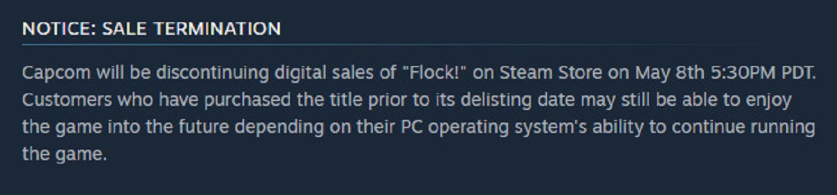 Capcom уберёт из продажи в Steam экшен Dark Void и головоломку Flock - изображение 1 Capcom уберёт из продажи в Steam экшен Dark Void и головоломку Flock - фото 1