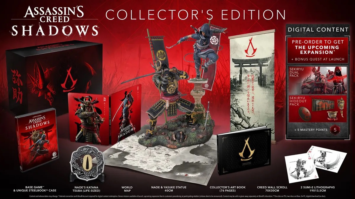 Коллекционка Assassinʼs Creed Shadows без раннего доступа подешевела на 50 долларов - изображение 1 Коллекционка Assassinʼs Creed Shadows без раннего доступа подешевела на 50 долларов - фото 1