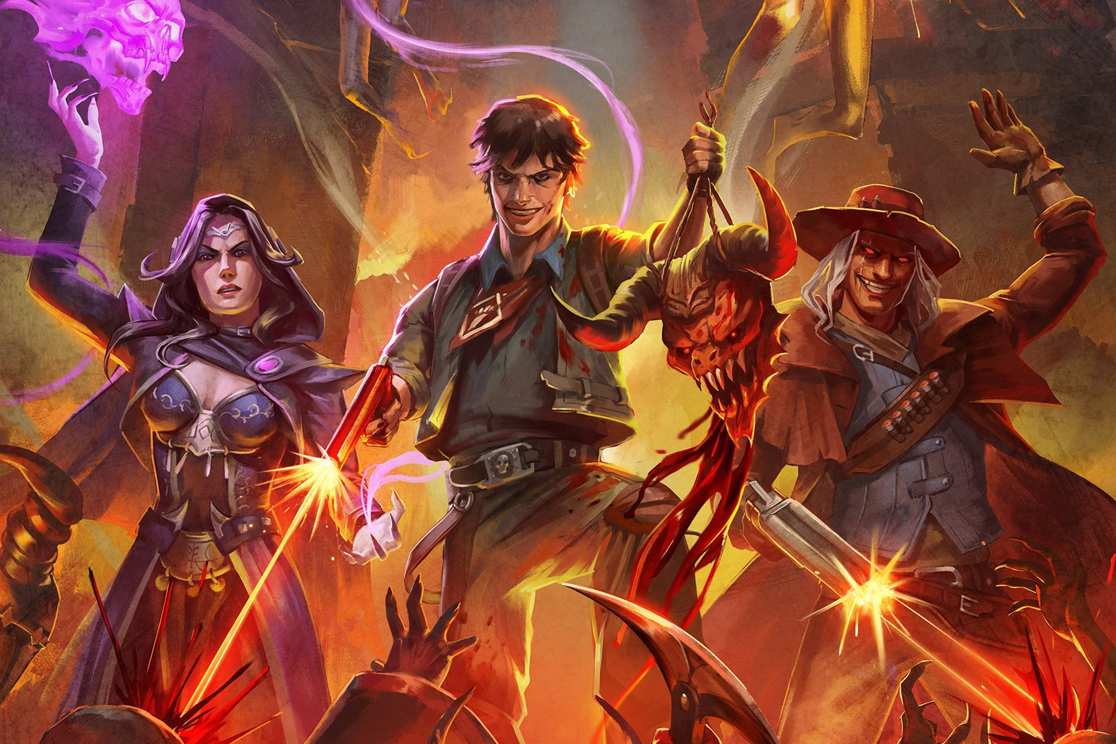 У игры редкий для жанра вид от первого лица.
Источник: видеоигра Bloodshed