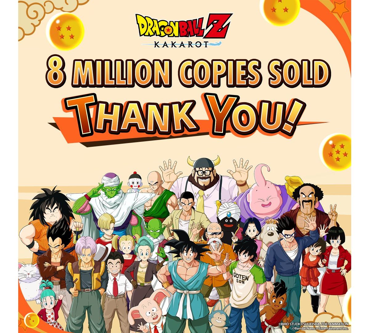 Тираж ролевого боевика Dragon Ball Z Kakarot превысил 8 миллионов - изображение 1 Тираж ролевого боевика Dragon Ball Z Kakarot превысил 8 миллионов - фото 1