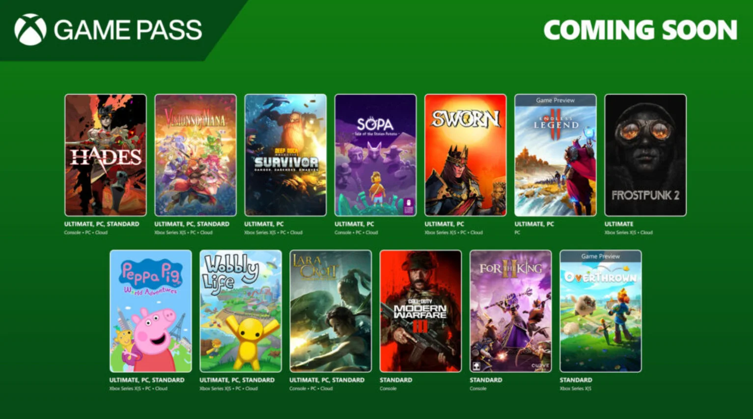 Новая волна игр в Game Pass: сентябрьские сюрпризы для подписчиков