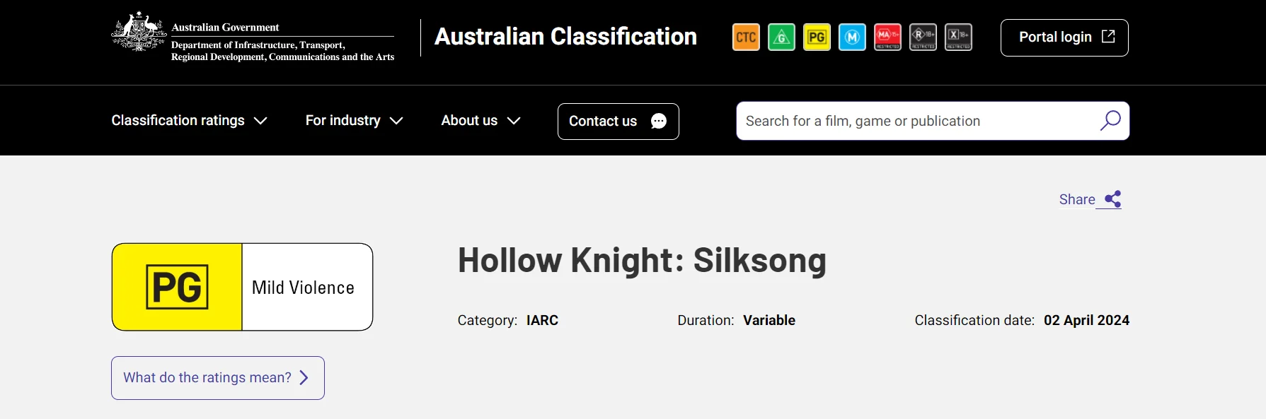 Метроидвании Hollow Knight Silksong выдали возрастной рейтинг в Австралии - фото 1