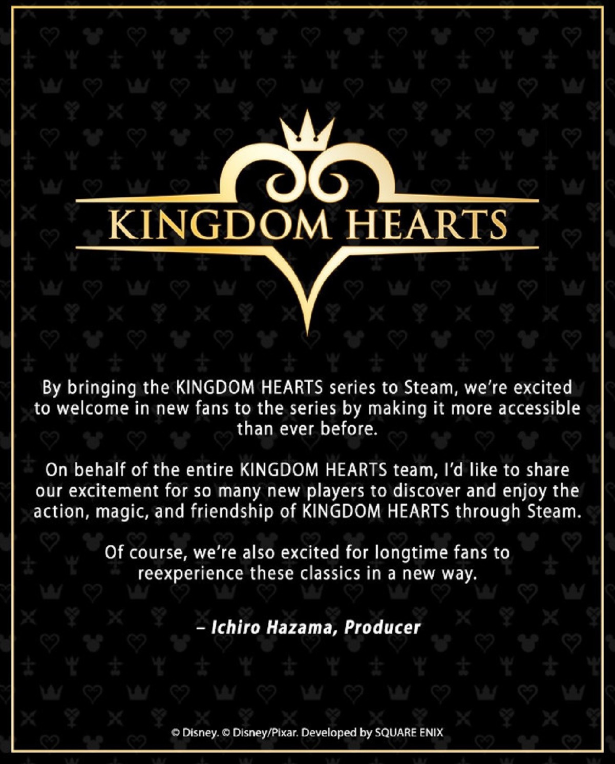 Продюсер Kingdom Hearts обратился к фанатам по поводу выпуска игр в Steam - изображение 1 Продюсер Kingdom Hearts обратился к фанатам по поводу выпуска игр в Steam - фото 1
