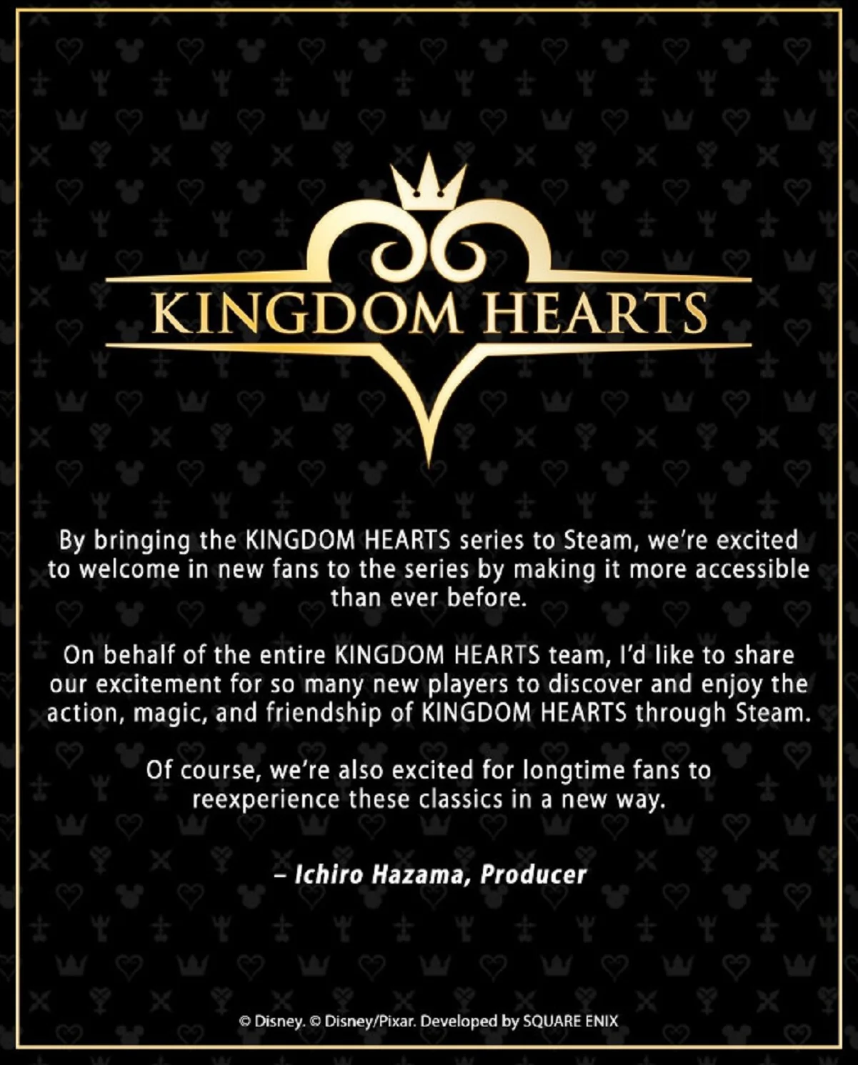 Продюсер Kingdom Hearts обратился к фанатам по поводу выпуска игр в Steam - фото 1