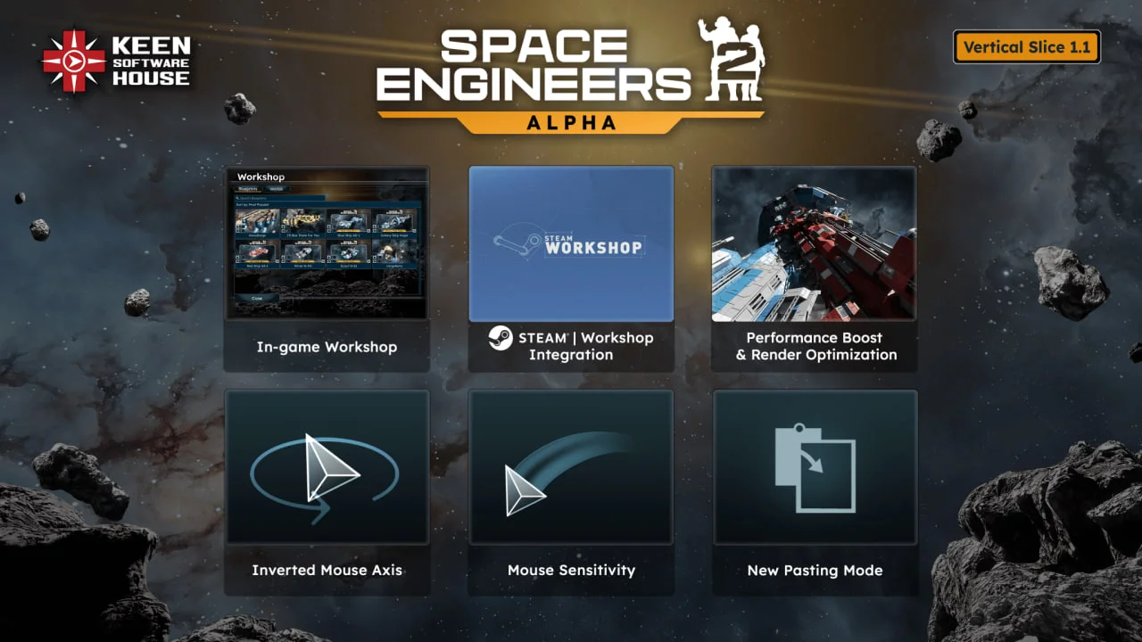 Space Engineers 2 получила поддержку Steam Workshop в первом обновлении после запуска в раннем доступе.