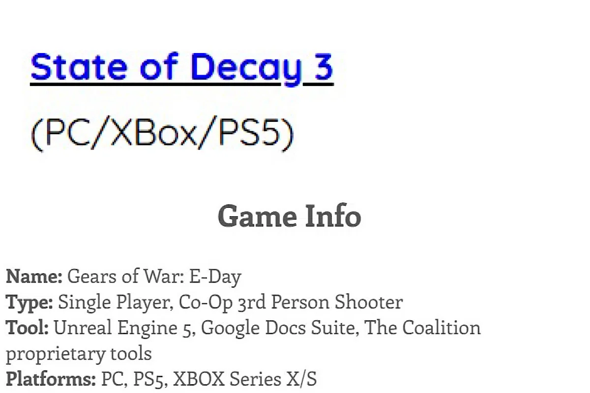 Эксклюзивы Xbox переезжают на PS5: Gears of War и State of Decay готовятся к дебюту на платформе Sony