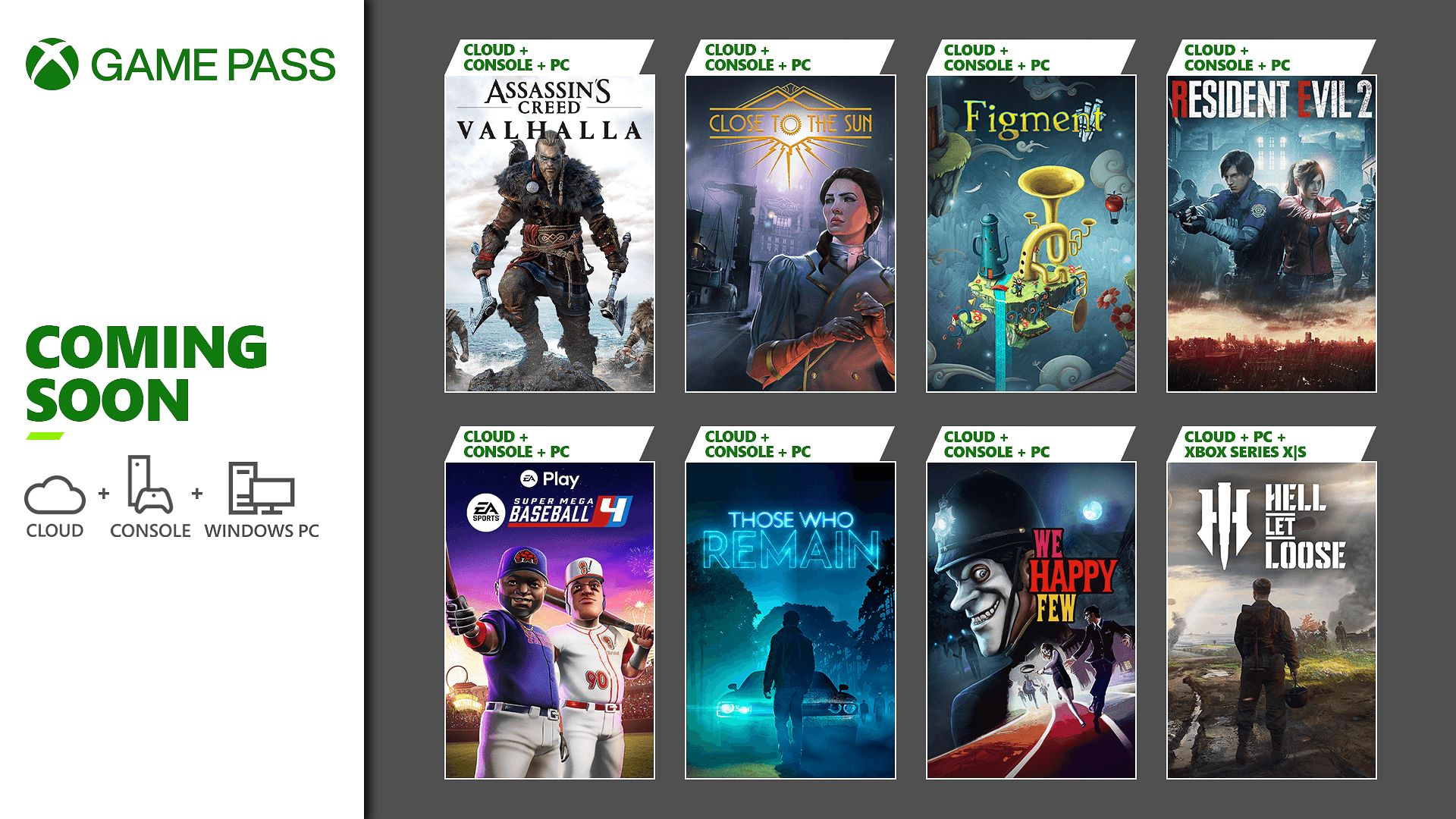 В Xbox Game Pass добавят Assassin's Creed Valhalla и Resident Evil 2 - изображение 1 В Xbox Game Pass добавят Assassin's Creed Valhalla и Resident Evil 2 - фото 1