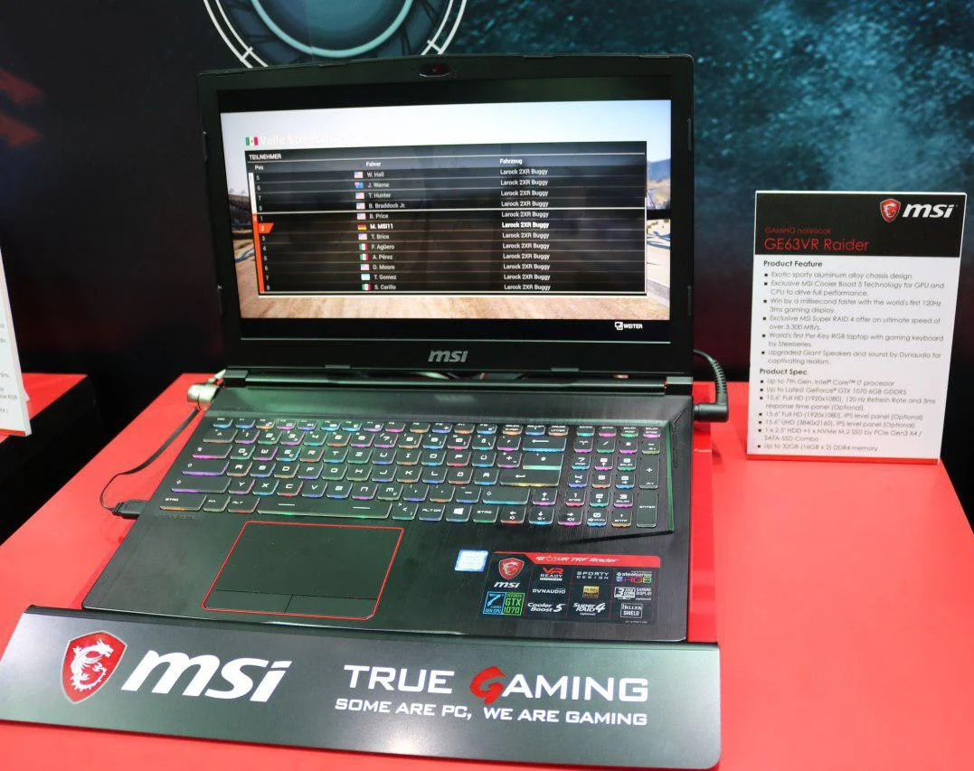MSI на gamescom 2017. PC размером с консоль и ноутбук с механической клавиатурой - фото 6