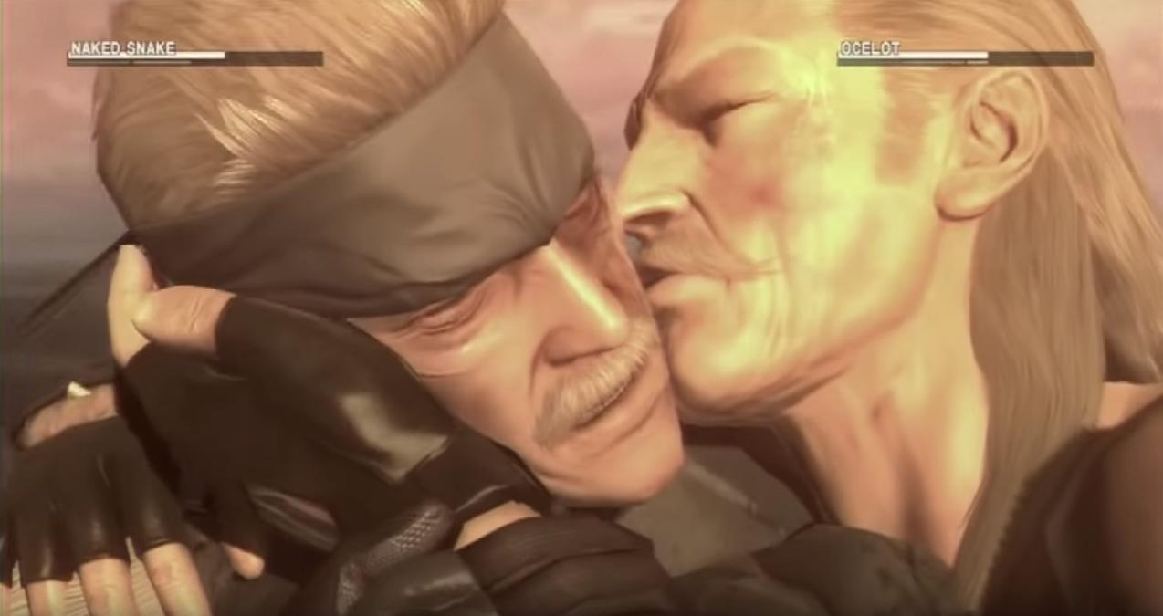 С Оцелотом Снейка тоже многое связывает, и тот даже может неожиданно чмокнуть героя в разгар боя

Источник: видеоигра Metal Gear Solid