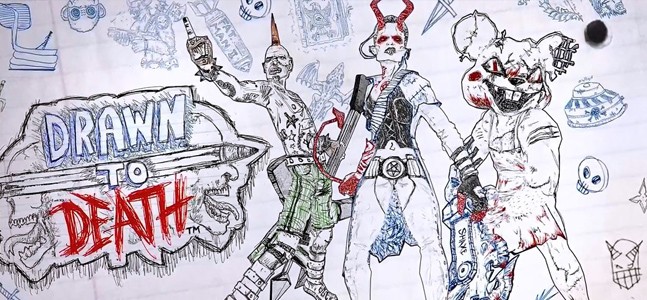 Нарисованные маньяки выходят на смертный бой. Предварительный обзор Drawn to Death - изображение 1 Нарисованные маньяки выходят на смертный бой. Предварительный обзор Drawn to Death - фото 1