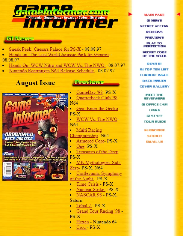 Как выглядели игровые сайты 22 года назад? Ретроспектива ко дню рождения Игромании - фото 19