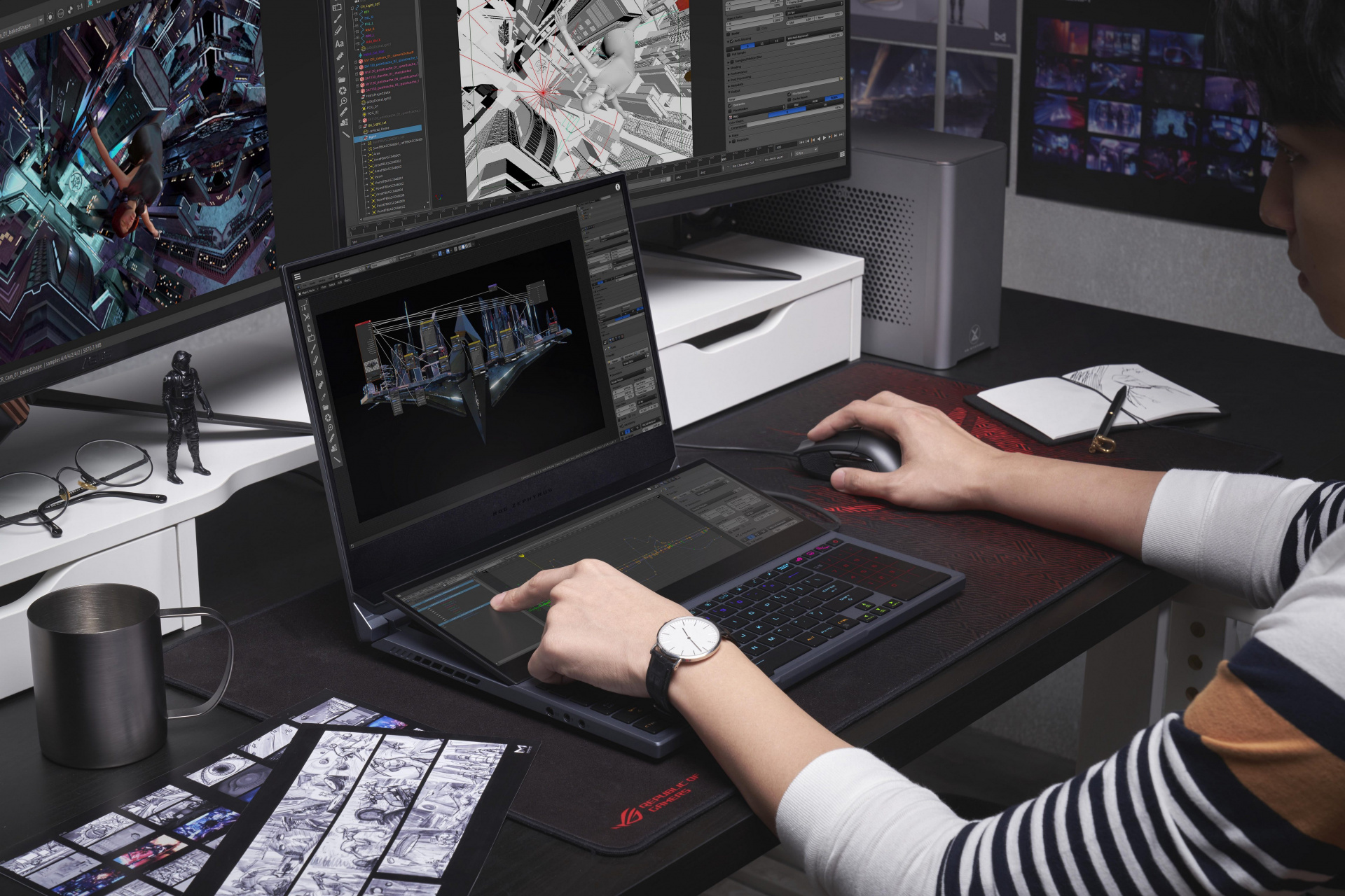 Зачем ноутбуку два дисплея? ASUS ROG Zephyrus DUO 15 GX550 - фото 9