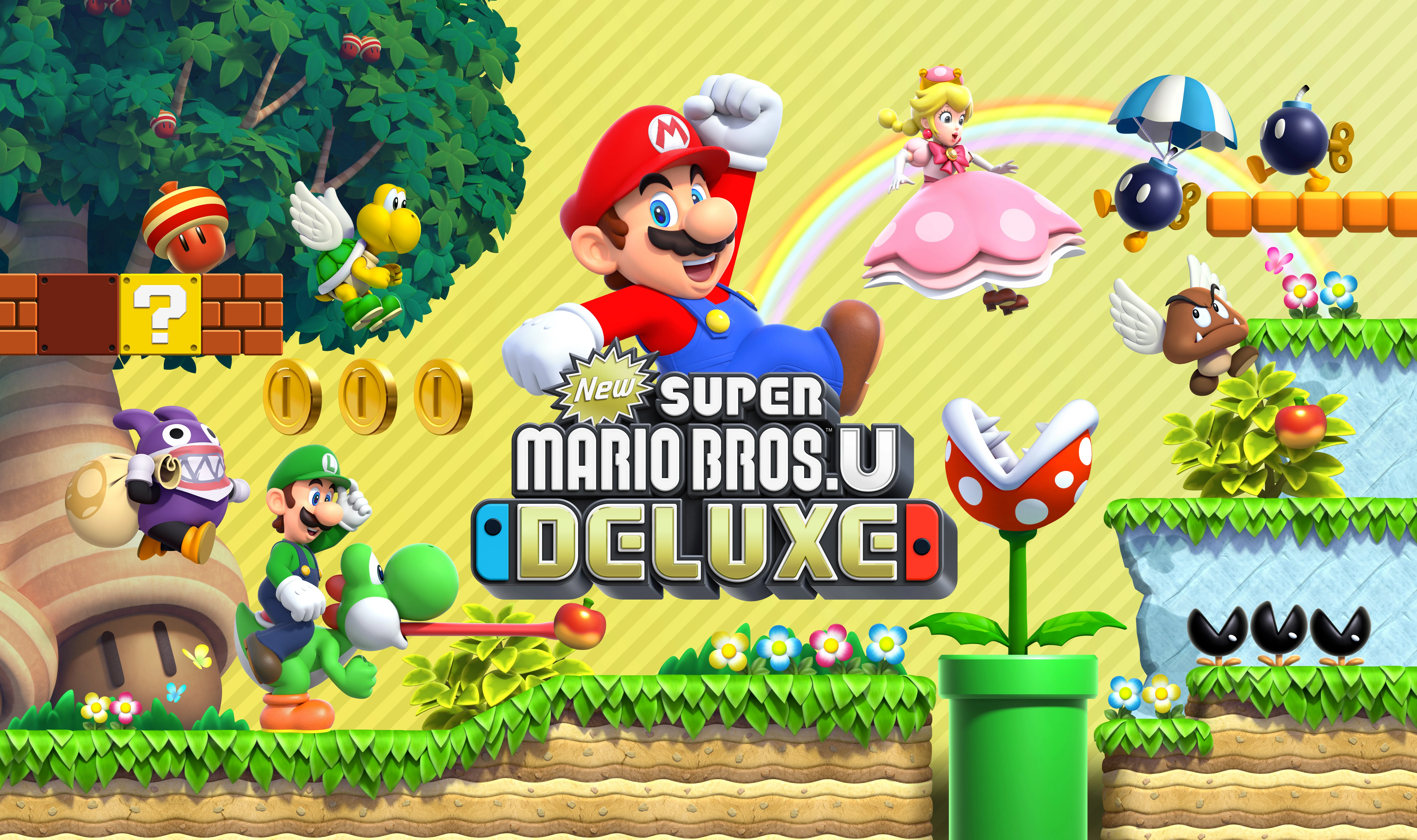 Mario new life. New super Mario Bros u Deluxe Nintendo Switch. Игра New super Mario Bros. U Deluxe. New super Mario Bros. U Deluxe для Nintendo Switch обложка. Игры super Mario Bros Нинтендо.