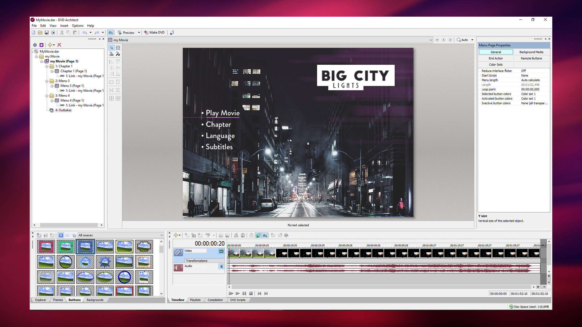 VEGAS DVD Architect - кадр 1