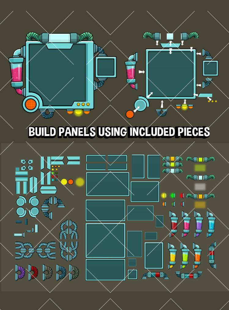 Science themed game user interface (itch) - кадр 1