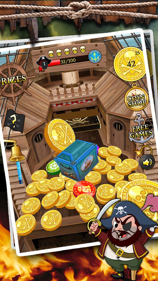 Kingdom Coins Pirate Booty Edition - Dozer of Coins Arcade Game - кадр 2