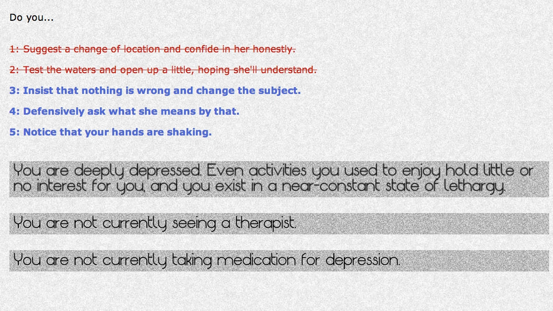 Depression Quest (itch) - кадр 1