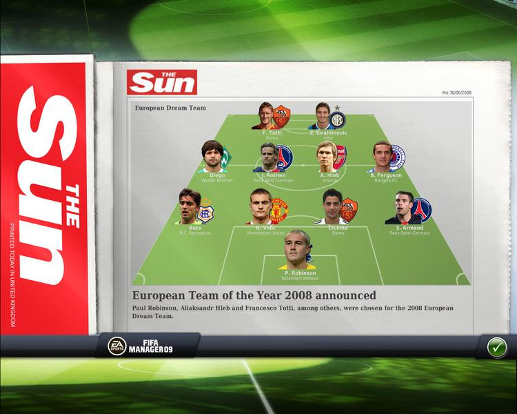 FIFA Manager 09 - кадр 2