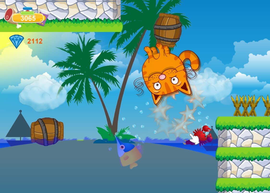 Kitten and food: adventure park - кадр 1