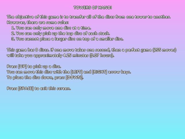 Towers of Hanoi (BurlapTheMonkey) (itch) - кадр 1