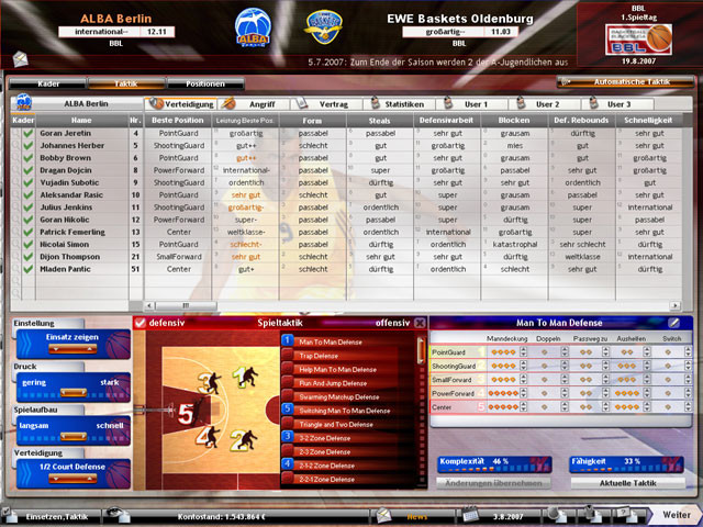 DSF Basketballmanager 2008 - кадр 1