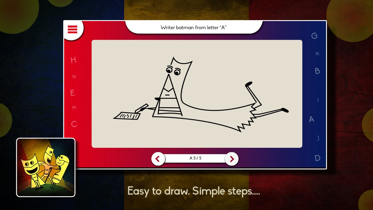 Draw Batman from any Letter Step by Step (itch) - кадр 1