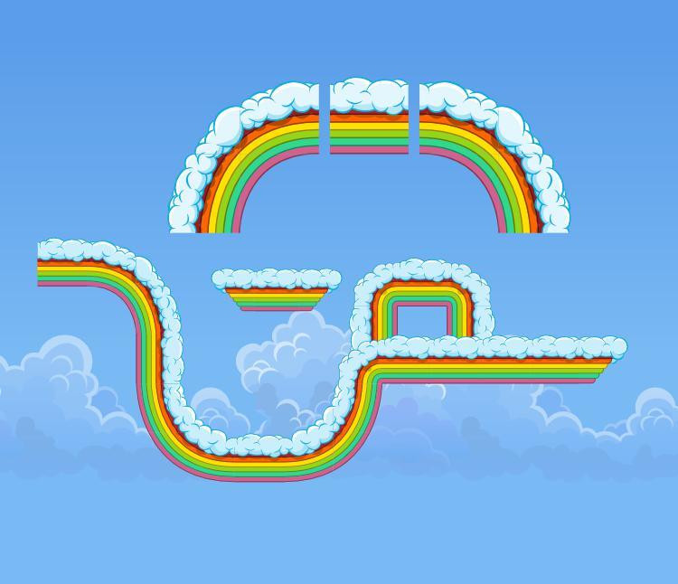 Rainbow tile set (itch) - кадр 1