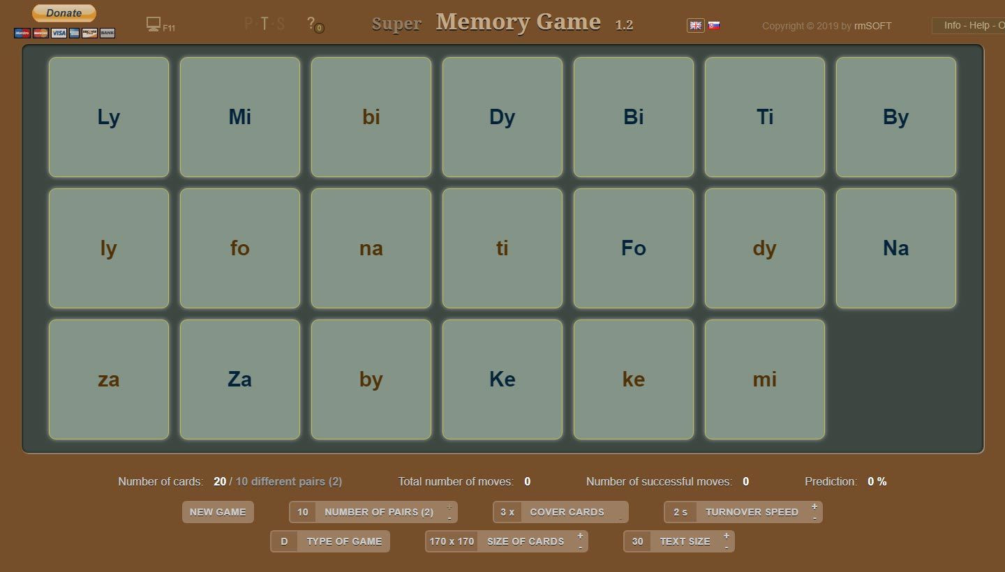 Super Memory Game (itch) - кадр 1