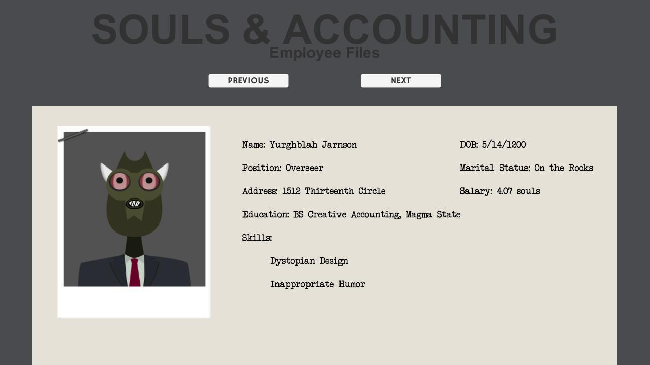 Souls & Accounting: Employee Files (itch) - кадр 1