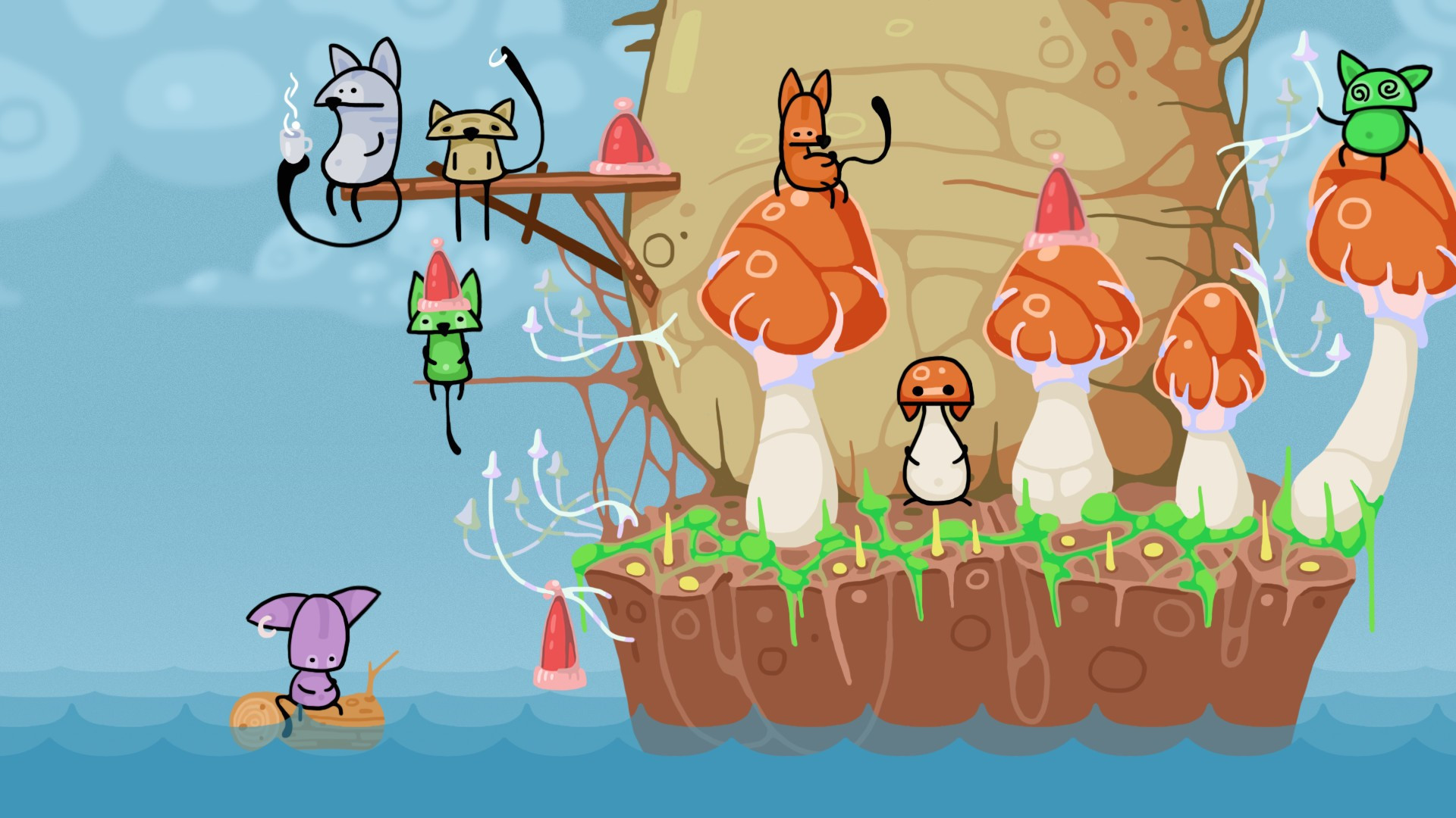 Mushroom Cats - кадр 1