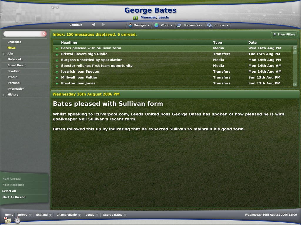 Football Manager 2007 - кадр 3