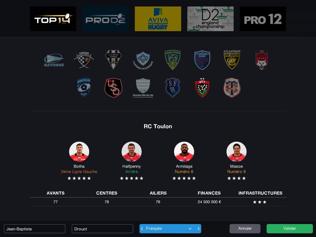 Pro Rugby Manager 2015 - кадр 3