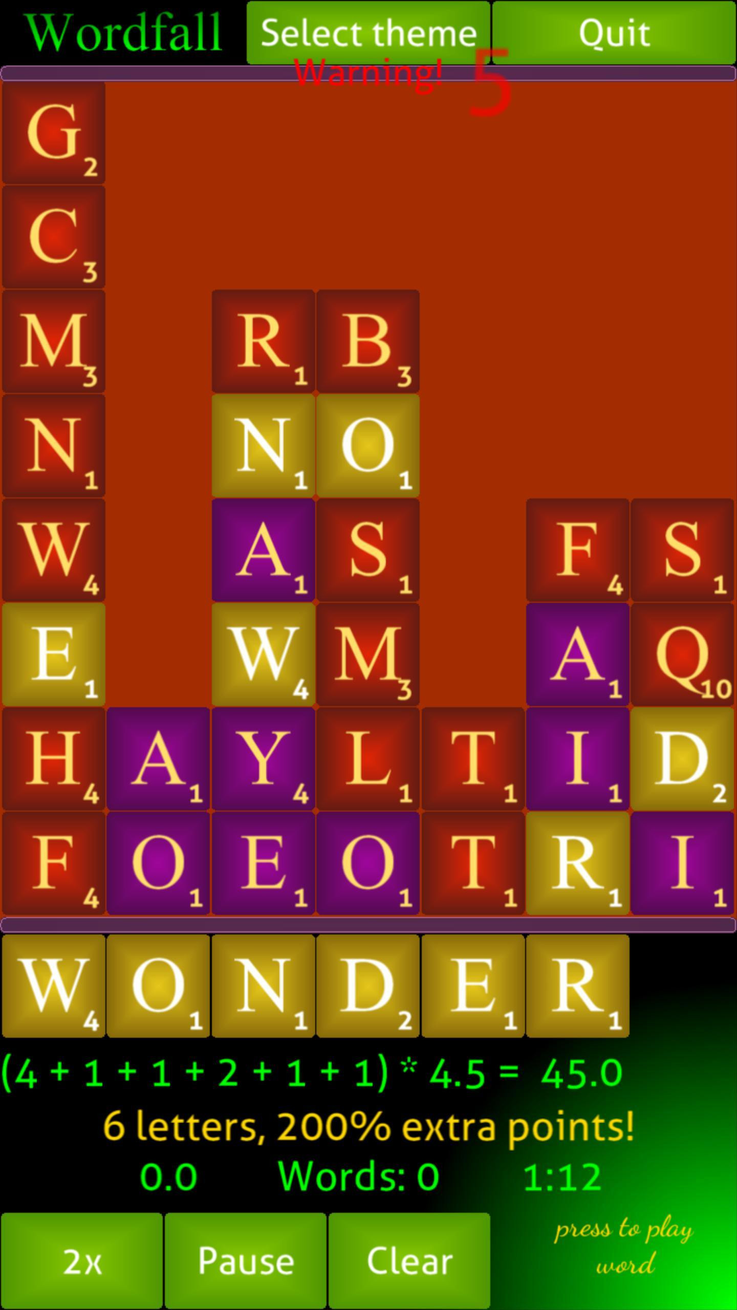 Wordfall (itch) - кадр 1