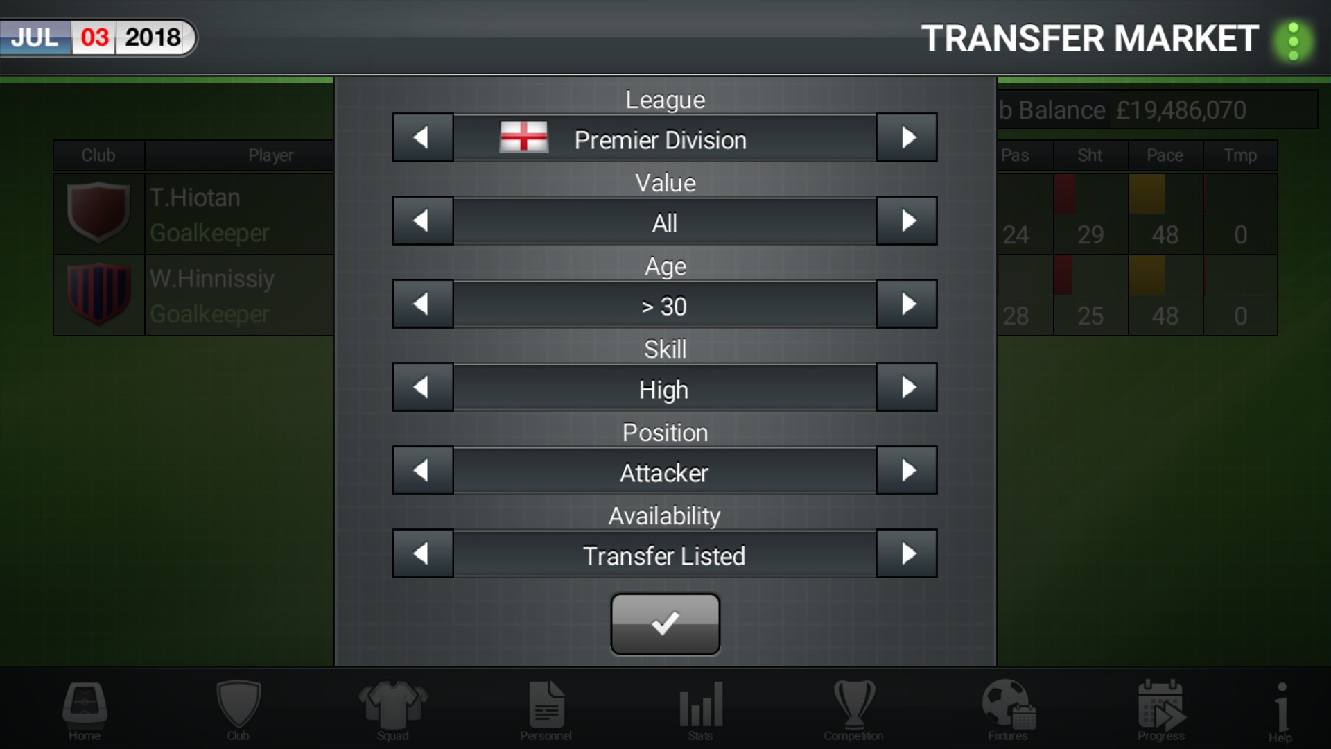 Football Director 2019 - кадр 1