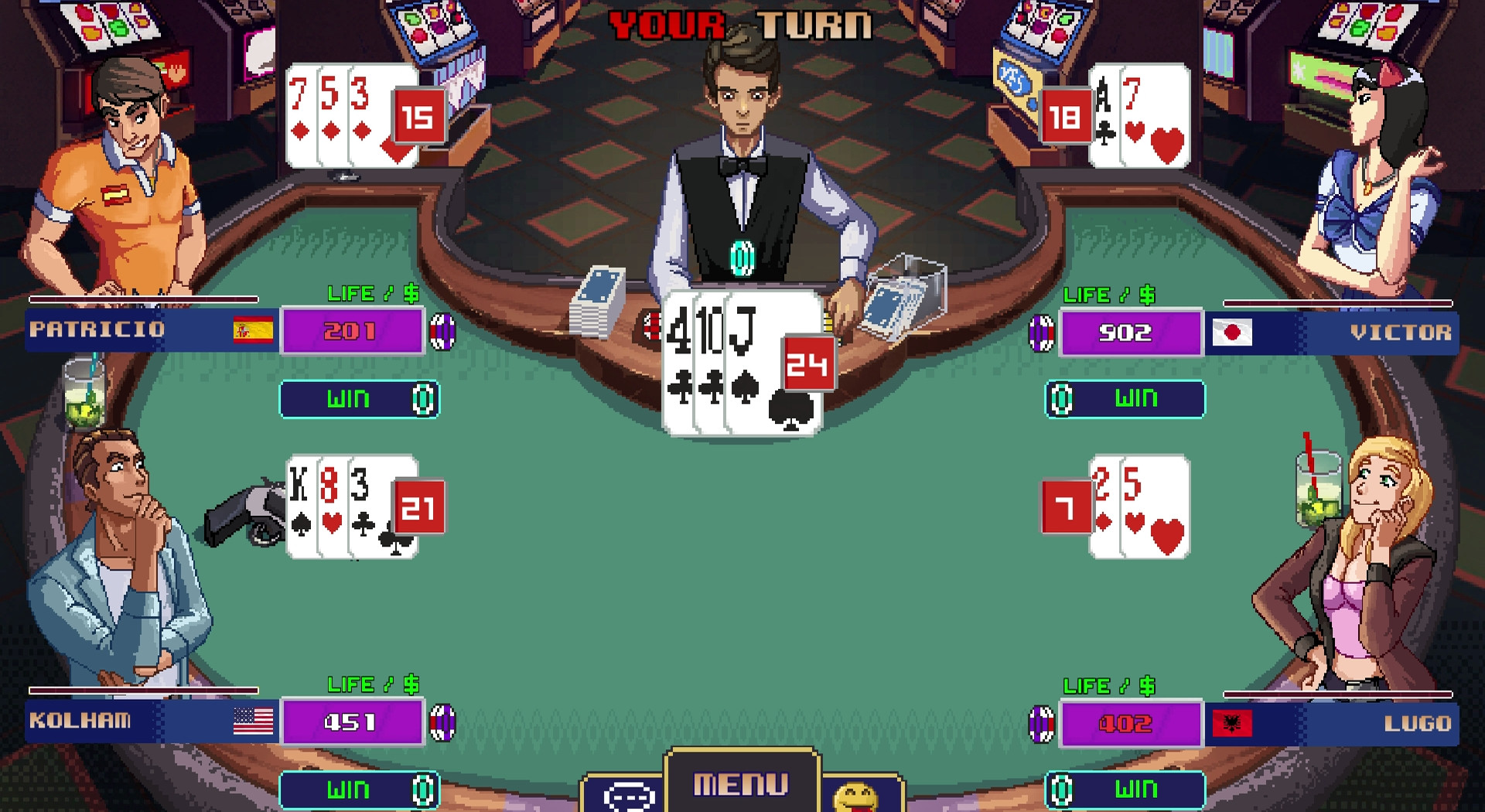 Super Blackjack Battle 2 Turbo Edition - The Card Warriors - кадр 1