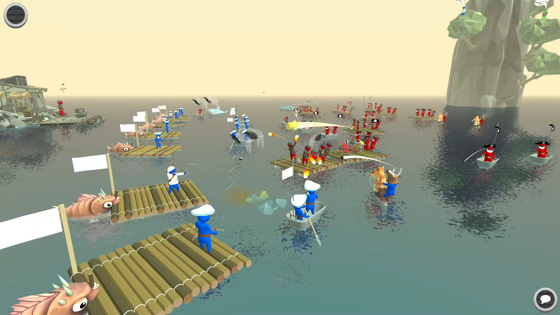 Stupid Raft Battle Simulator - кадр 1