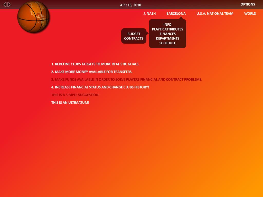 World Basketball Manager 2010 - кадр 1