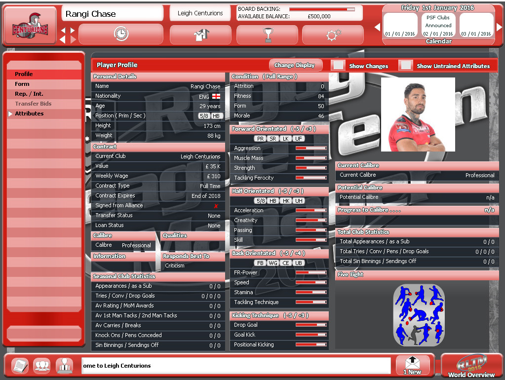 Rugby League Team Manager 2015 - кадр 4