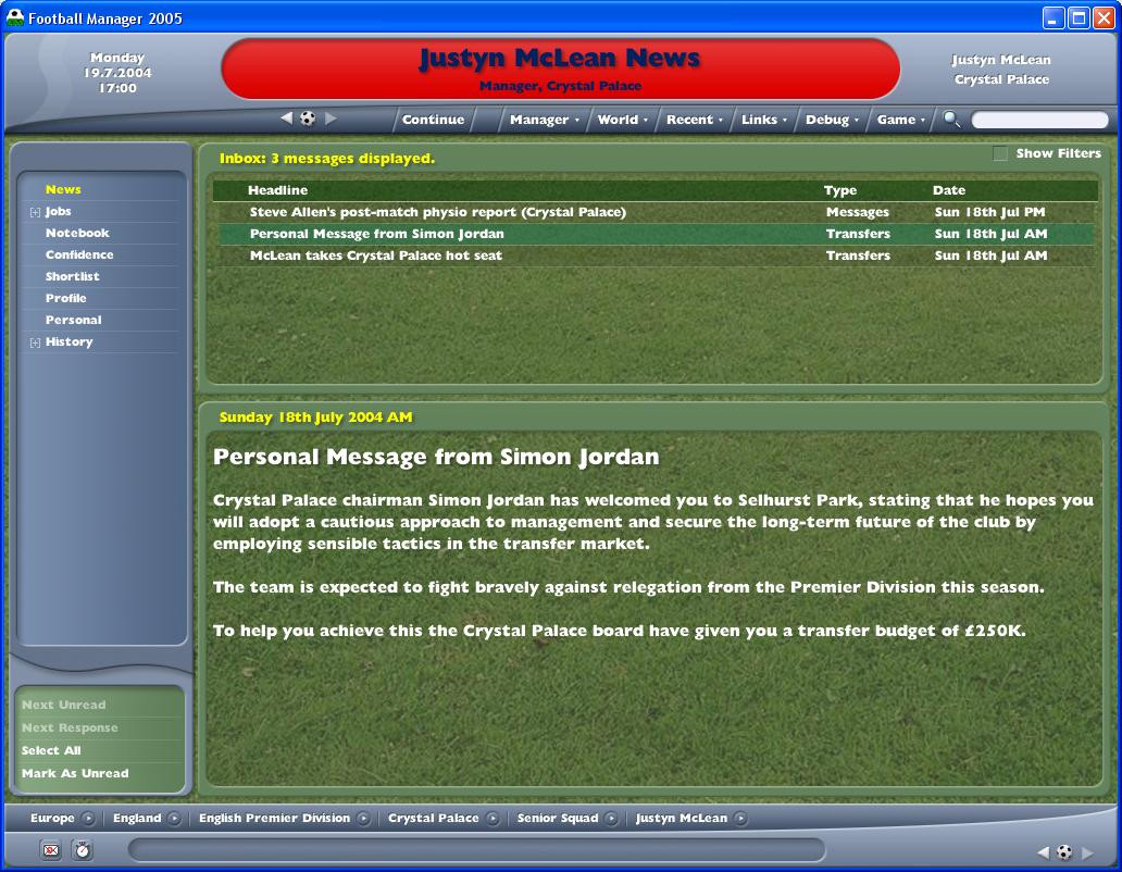 Football Manager 2005 - кадр 5